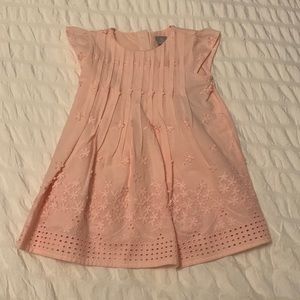 Adorable eyelet pink dress